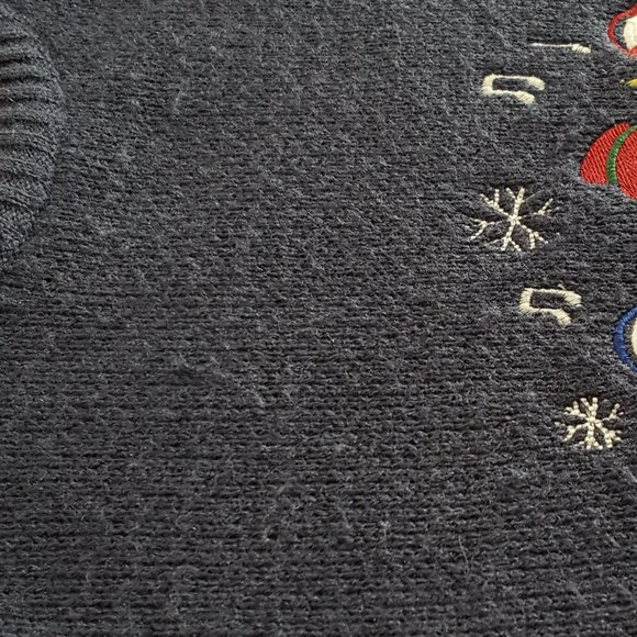 Holiday Sweater Sweater Navy Blue Size 4T 1990's - Picture 10 of 15